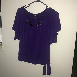 Purple Top w/ Built in Necklace